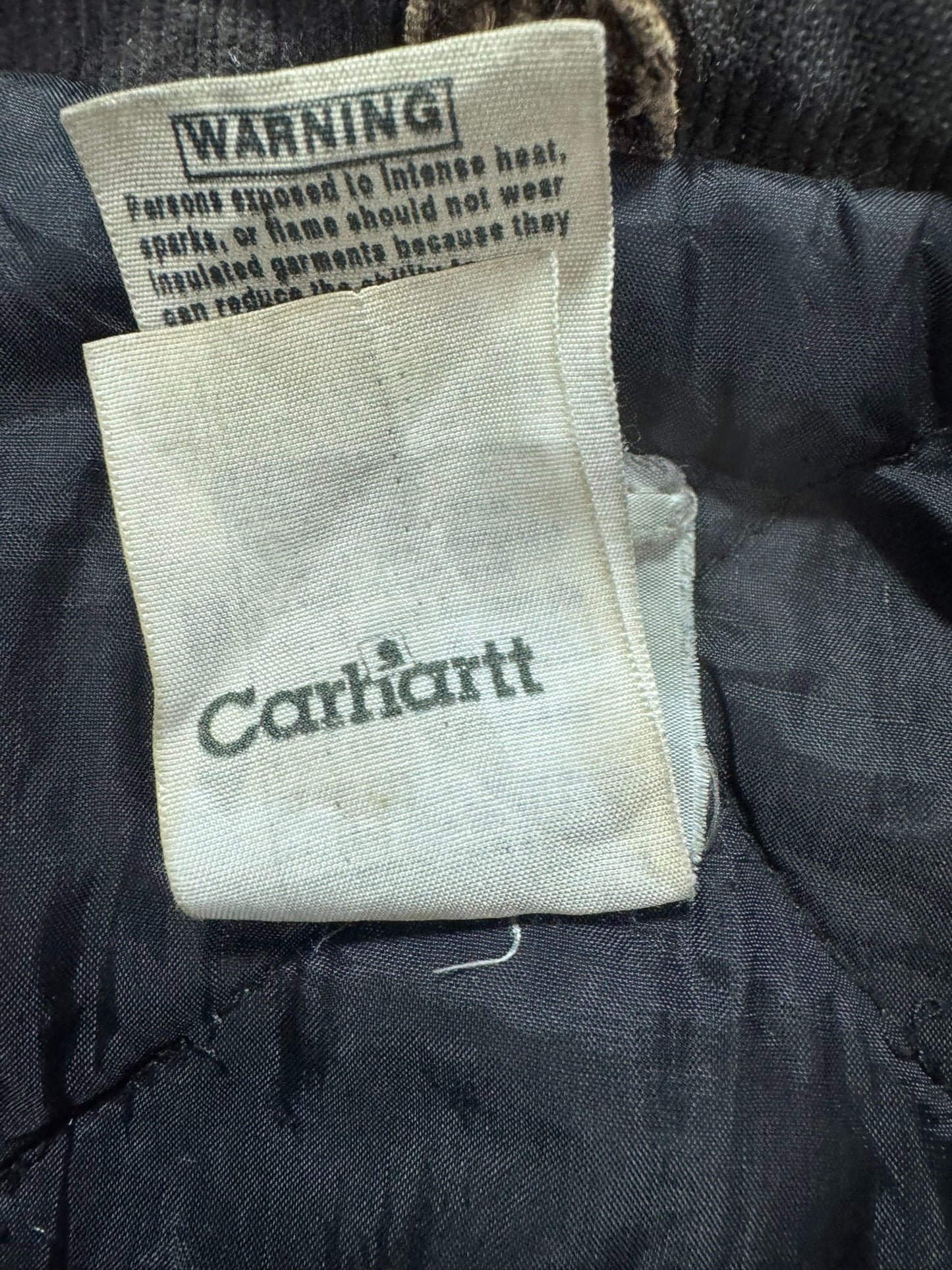 VTG Carhartt J22 DKB Detroit Quilted Artic Faded/Distressed Jacket - Made in USA - XL