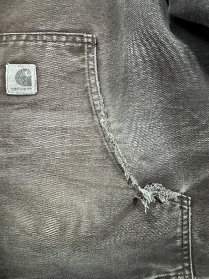 VTG Carhartt J22 DKB Detroit Quilted Artic Faded/Distressed Jacket - Made in USA - XL