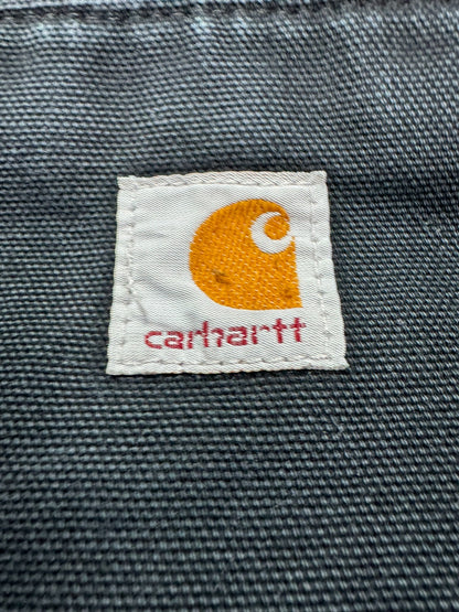 Vintage Carhartt J01 Black Detroit Blanket Lined Work Jacket - Made in USA - L