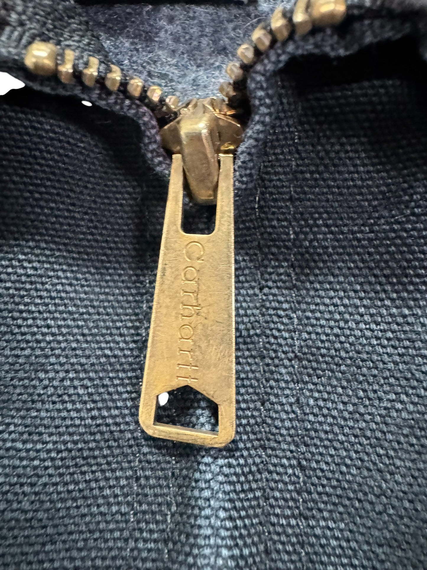 Vintage Carhartt J01 Black Detroit Blanket Lined Work Jacket - Made in USA - L