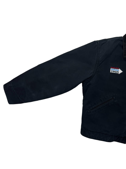 Vintage Carhartt J01 Black Detroit Blanket Lined Work Jacket - Made in USA - L