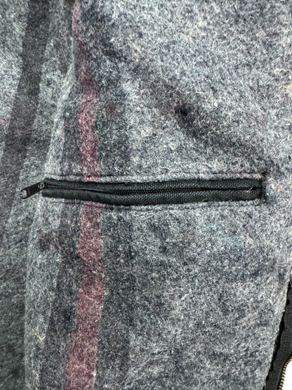 Vintage Carhartt J01 Black Detroit Blanket Lined Work Jacket - Made in USA - L