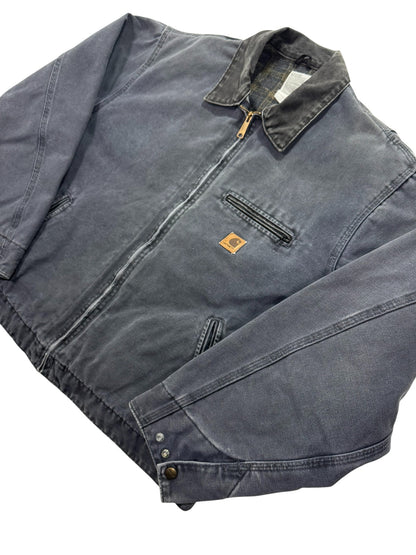 VTG Carhartt Detroit J97 PTL Blanket Lined Petrol Gray Jacket Made in USA Sz. XL