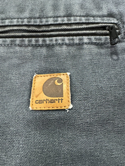 VTG Carhartt Detroit J97 PTL Blanket Lined Petrol Gray Jacket Made in USA Sz. XL