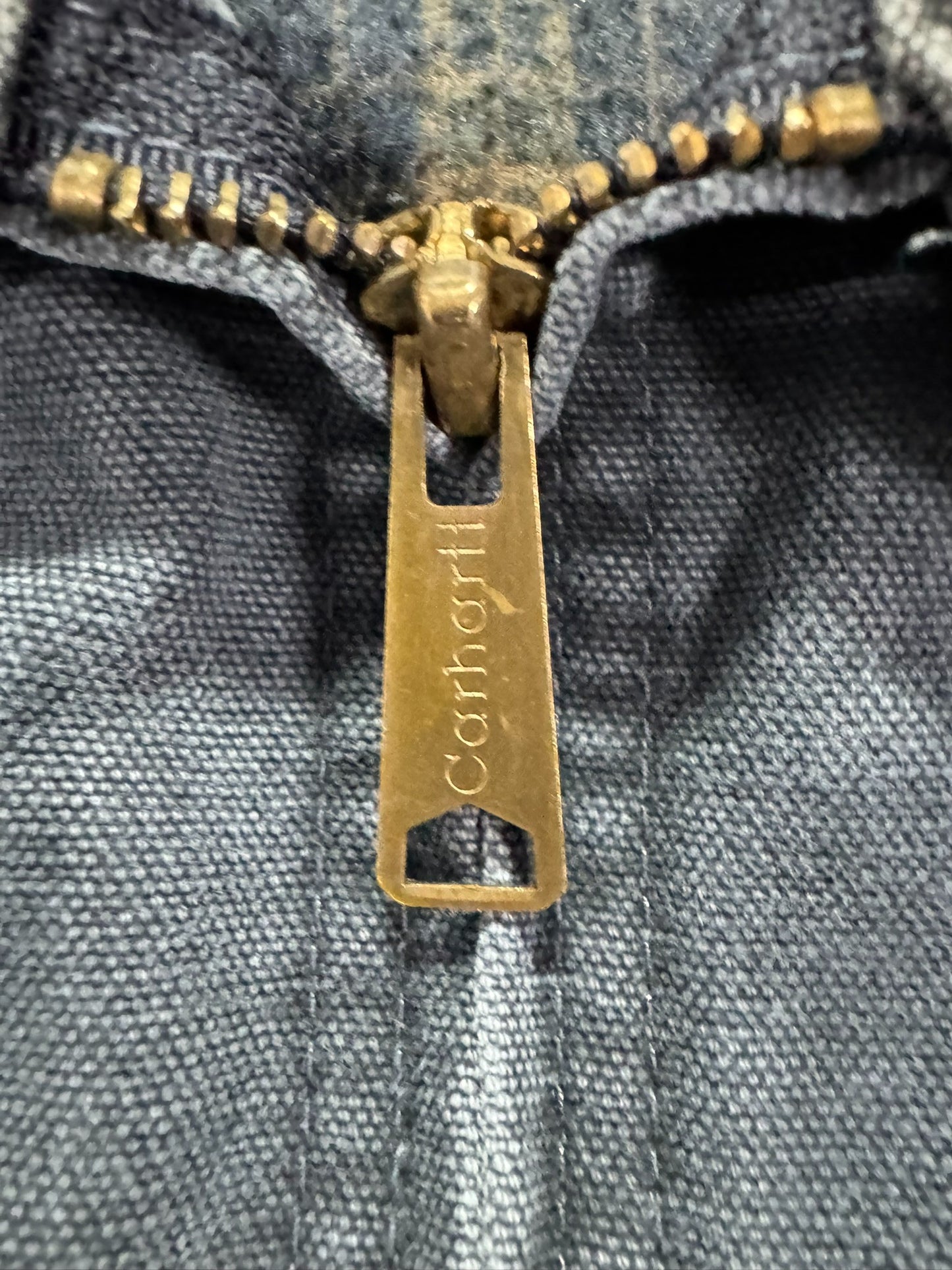 VTG Carhartt Detroit J97 PTL Blanket Lined Petrol Gray Jacket Made in USA Sz. XL