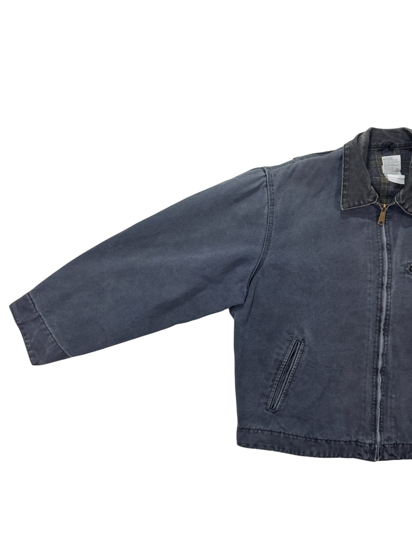 VTG Carhartt Detroit J97 PTL Blanket Lined Petrol Gray Jacket Made in USA Sz. XL