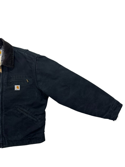 Vintage Distressed Carhartt J001 BLK Blanket Lined Detroit Jacket Made in Mexico - L