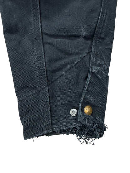 Vintage Distressed Carhartt J001 BLK Blanket Lined Detroit Jacket Made in Mexico - L
