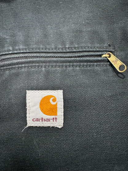 Vintage Distressed Carhartt J001 BLK Blanket Lined Detroit Jacket Made in Mexico - L
