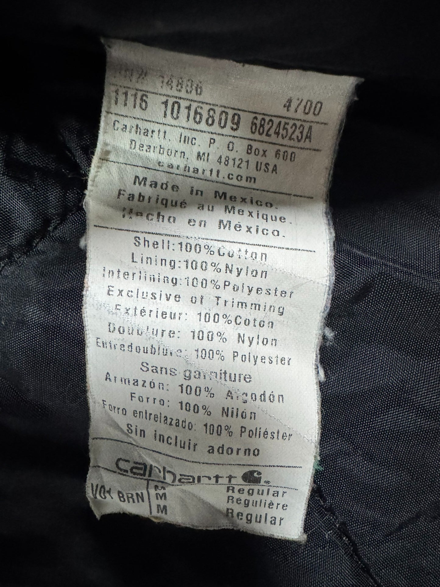 Vintage Carhartt V01 BRN Canvas Work Vest / Gilet Faded Brown - Men's Medium