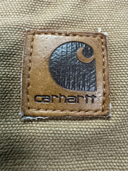 Vintage Carhartt V26 CML Canvas Full Zip Sherpa Lined Vest - Men's Large