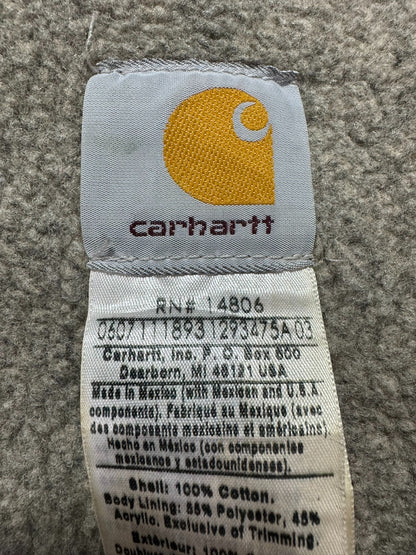 Vintage Carhartt V26 CML Canvas Full Zip Sherpa Lined Vest - Men's Large