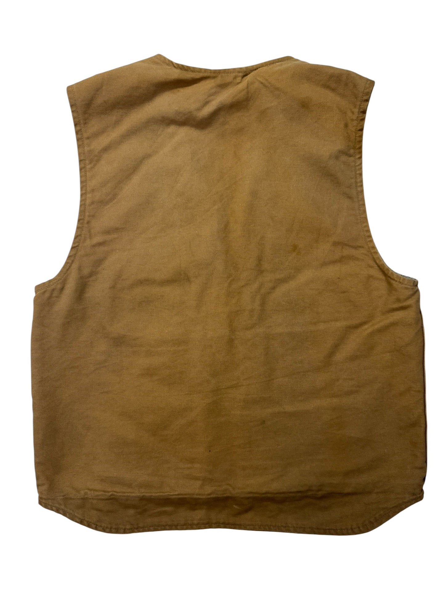 Vintage Carhartt V26 CML Canvas Full Zip Sherpa Lined Vest - Men's Large