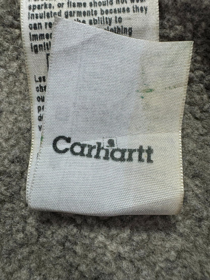 Vintage Carhartt V26 CML Canvas Full Zip Sherpa Lined Vest - Men's Large
