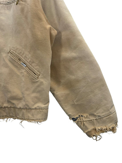 Vintage Carhartt J01 BRN Blanket Lined Detroit Distressed USA Made Men's Size XL