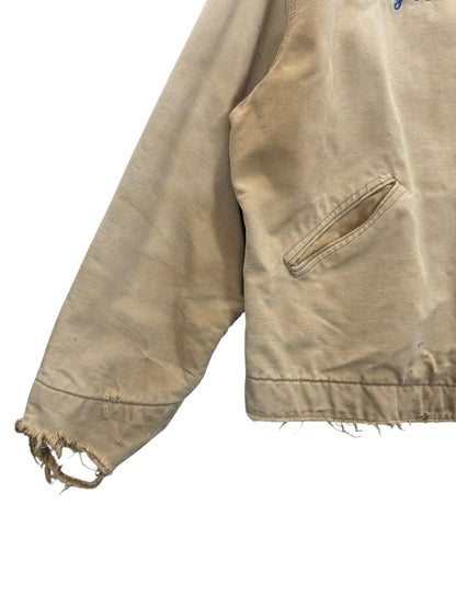 Vintage Carhartt J01 BRN Blanket Lined Detroit Distressed USA Made Men's Size XL