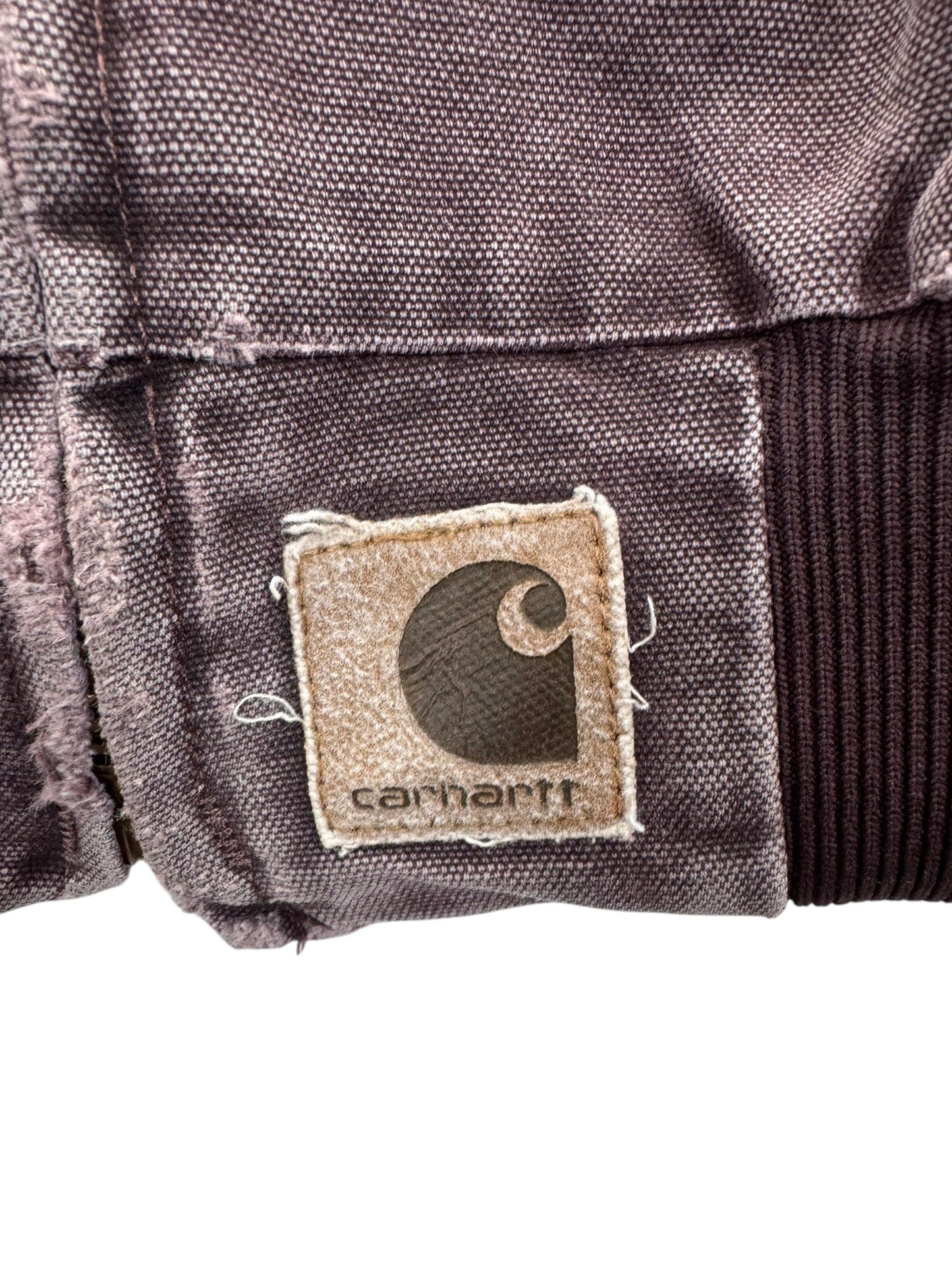 Vintage Carhartt Santa Fe Jacket J14 BRG Burgundy Canvas Bomber USA Men's 2XL