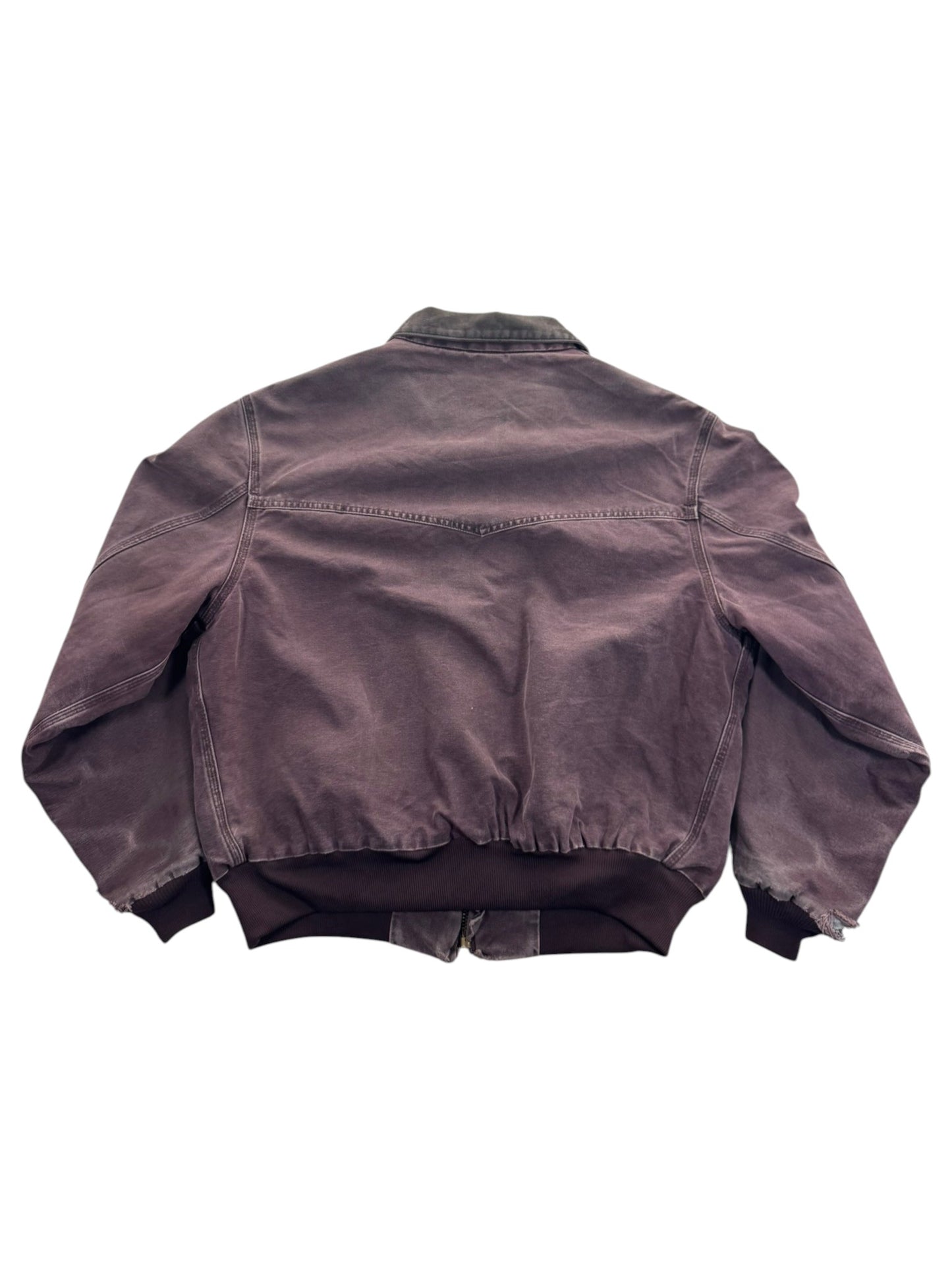 Vintage Carhartt Santa Fe Jacket J14 BRG Burgundy Canvas Bomber USA Men's 2XL
