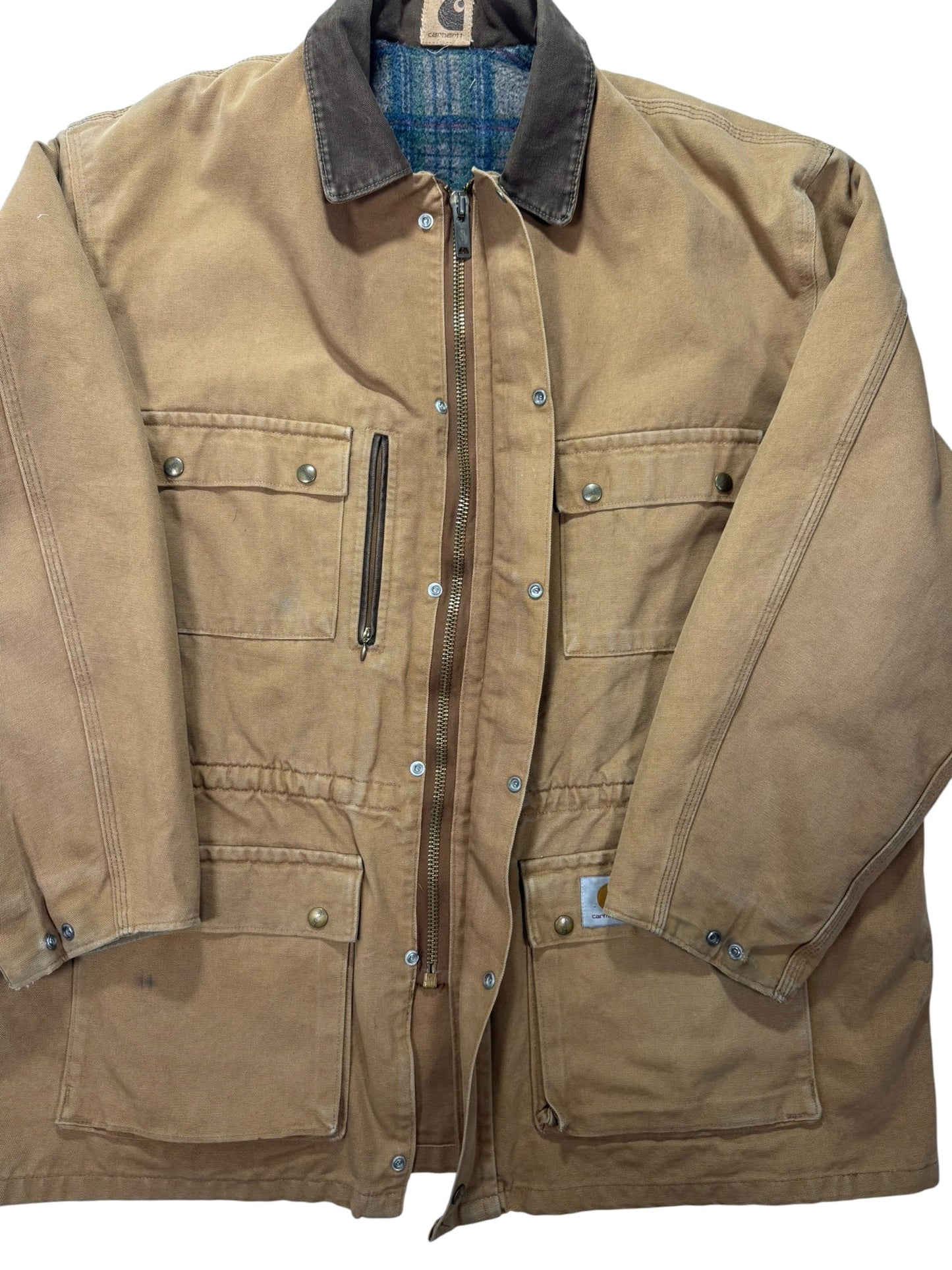 Vintage Carhartt PB1106 Chore Barn Blanket Lined Coat - XL