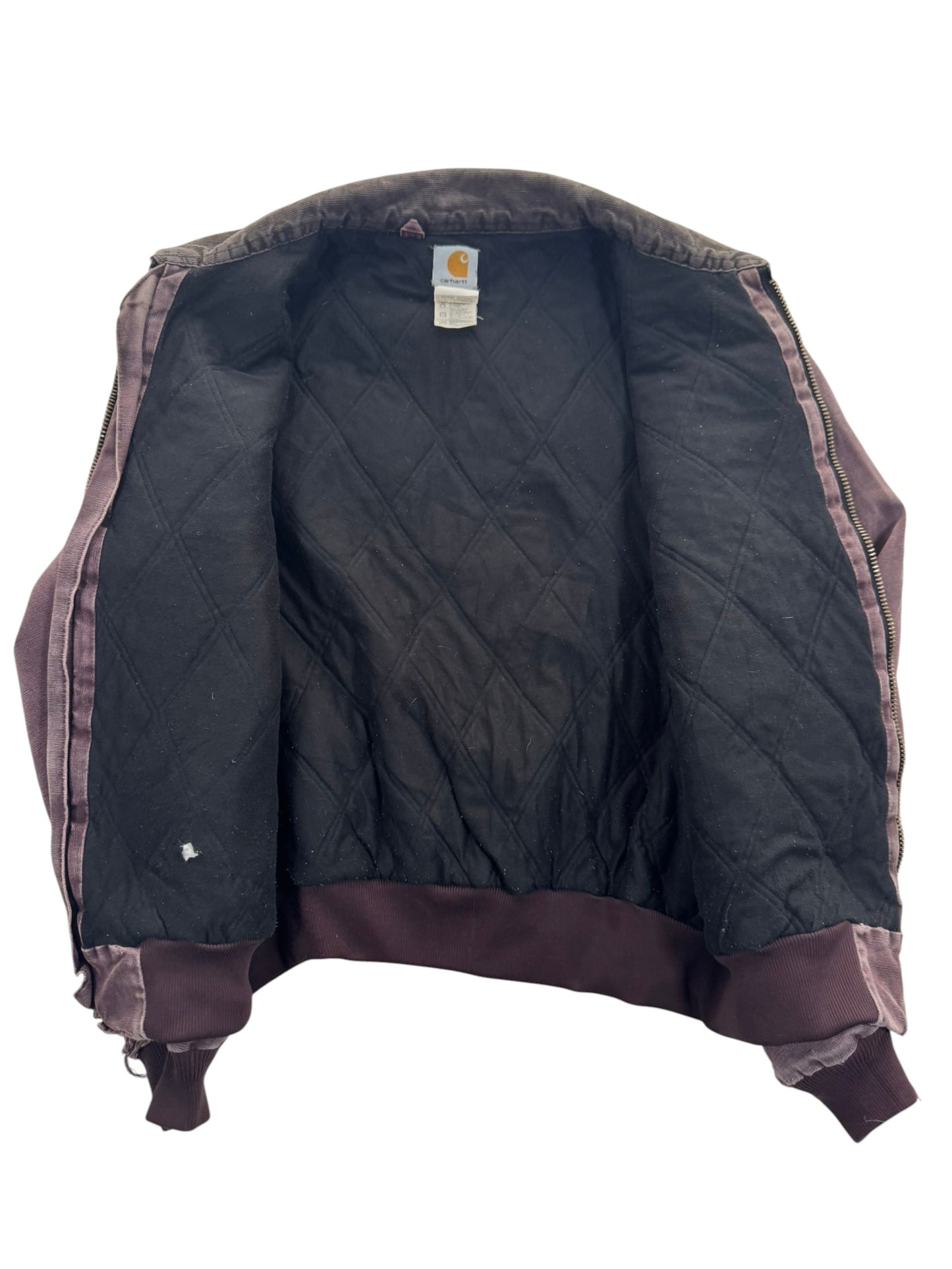 Vintage Carhartt Santa Fe Jacket J14 BRG Burgundy Canvas Bomber USA Men's 2XL