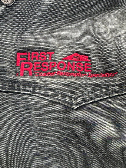 Vintage Carhartt J14 BLK Santa Fe Jacket Ruby Red Quilt Lined Men's Size Large