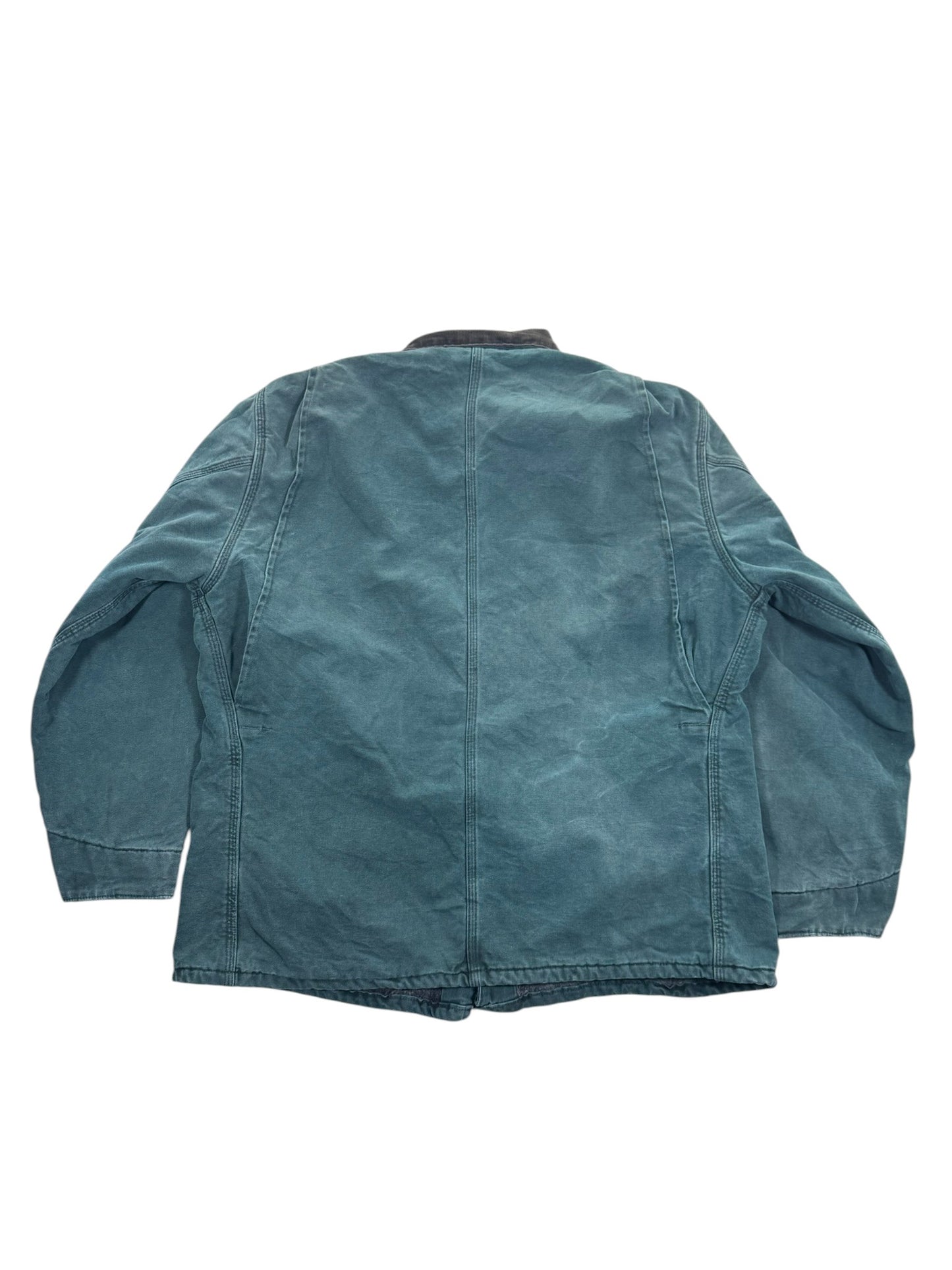Vintage Carhartt Blanket-Lined Chore Coat Hunter Green CB2043 Mens XL Tall RARE
