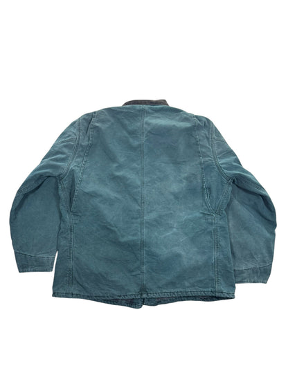 Vintage Carhartt Blanket-Lined Chore Coat Hunter Green CB2043 Mens XL Tall RARE