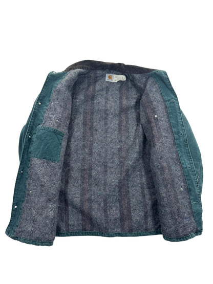 Vintage Carhartt Blanket-Lined Chore Coat Hunter Green CB2043 Mens XL Tall RARE