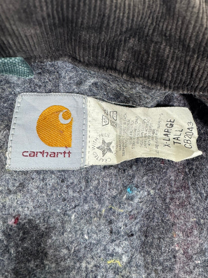 Vintage Carhartt Blanket-Lined Chore Coat Hunter Green CB2043 Mens XL Tall RARE