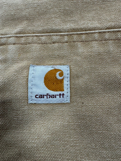 Vintage Carhartt J02 BRN Arctic Detroit Jacket Quilted Distressed Mens 46Tall XL