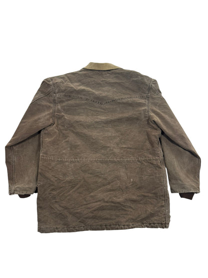 Vintage Carhartt CQ7082 CHT Brown Quilt Lined Collar Chore Coat Men's Medium