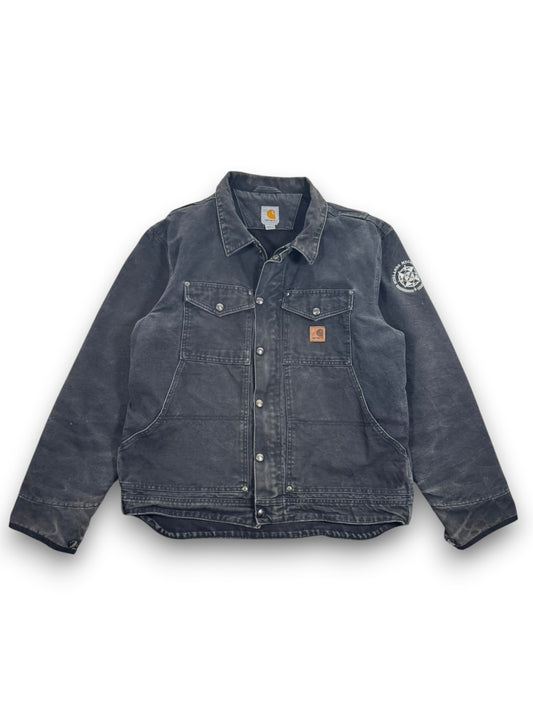 Vintage Carhartt Berwick Jacket Fleece Lined Faded Black 101230 001 Men's Large
