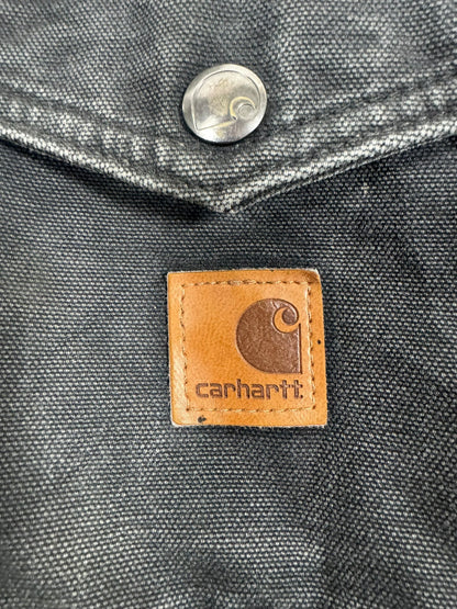 Vintage Carhartt Berwick Jacket Fleece Lined Faded Black 101230 001 Men's Large