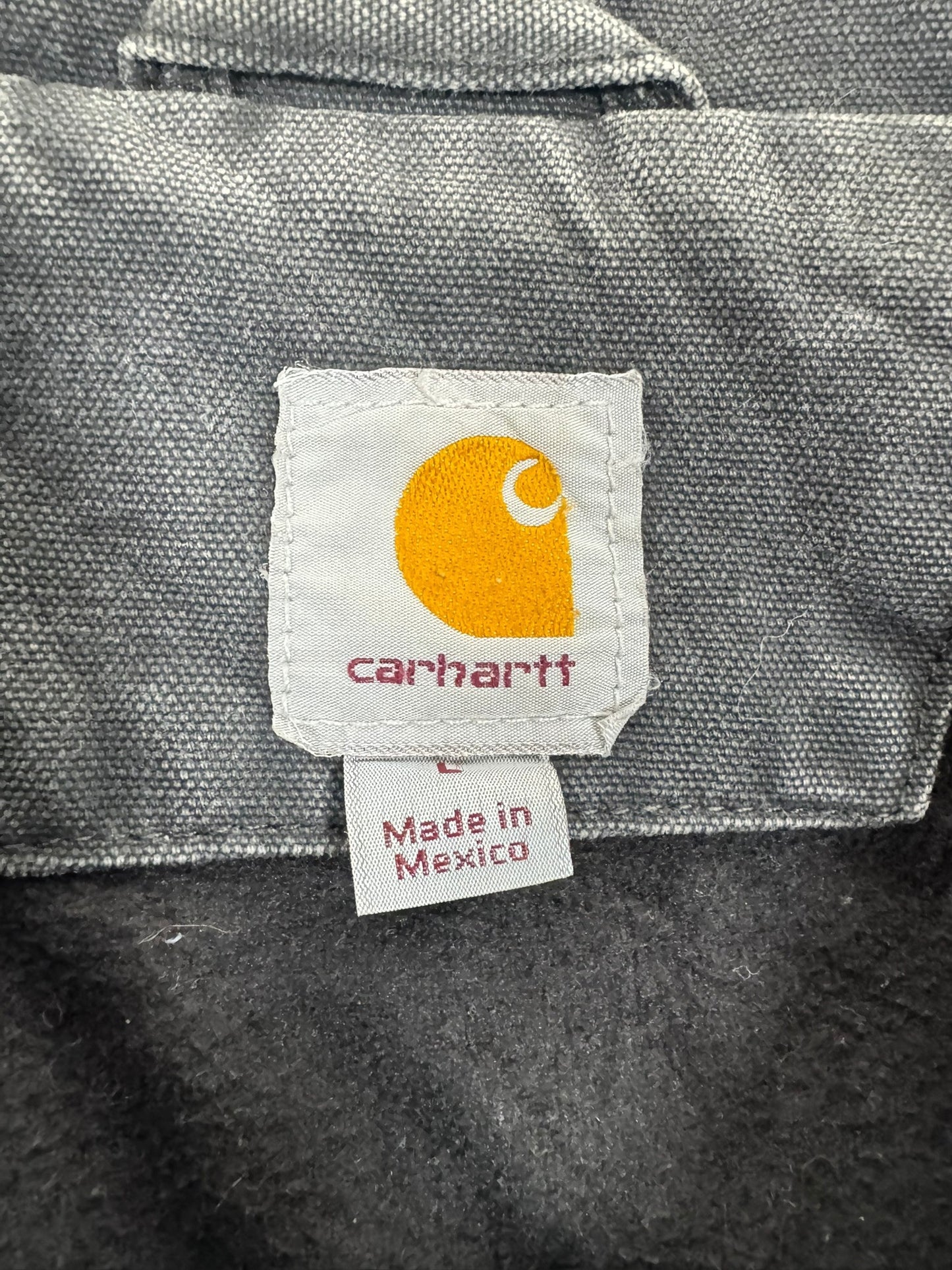Vintage Carhartt Berwick Jacket Fleece Lined Faded Black 101230 001 Men's Large