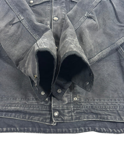 Vintage Carhartt Berwick Jacket Fleece Lined Faded Black 101230 001 Men's Large