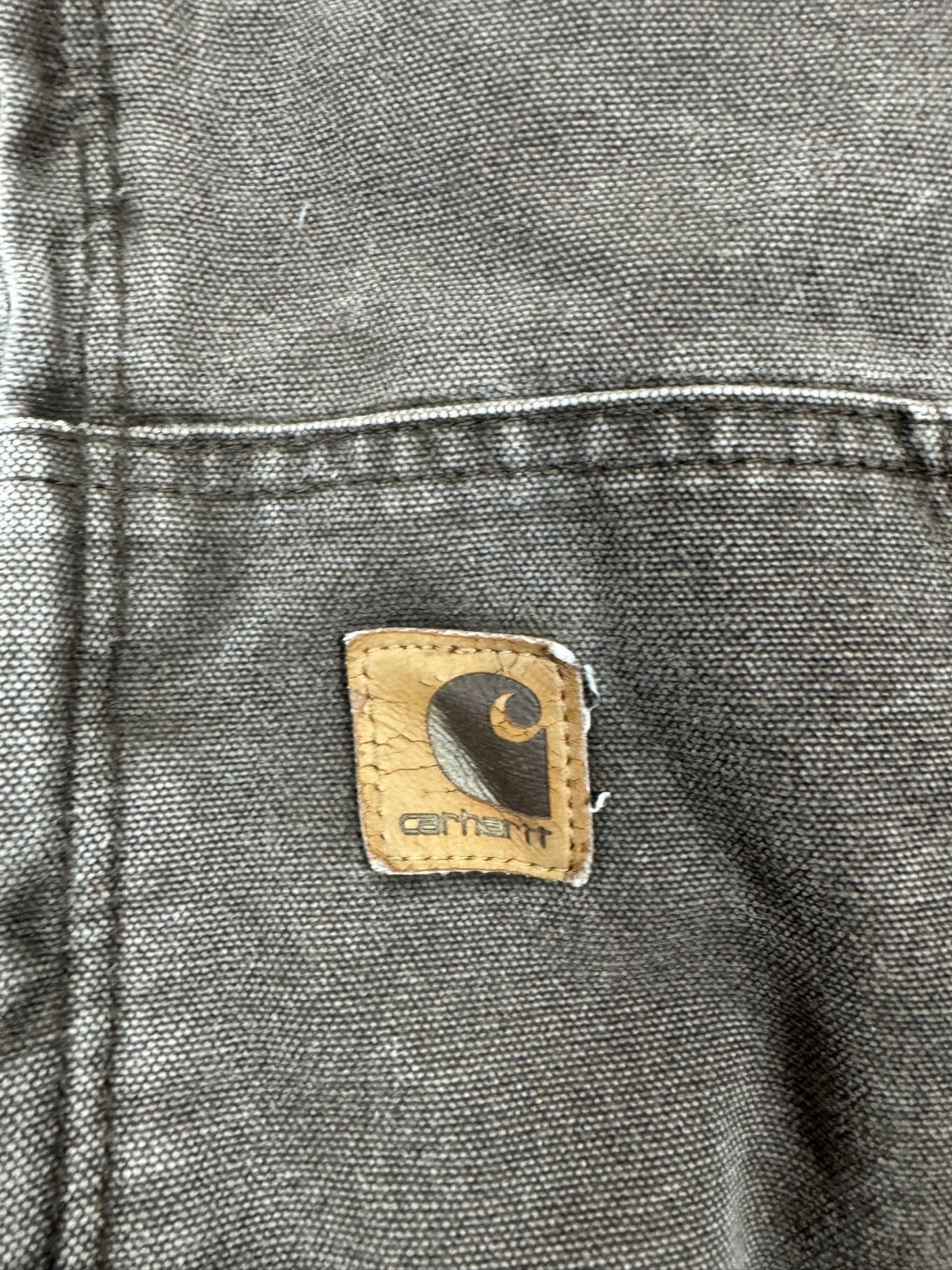 Vintage Carhartt J130 CHT Faded Brown Active Jacket Duck Canvas Quilted Mens L