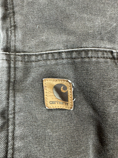 Vintage Carhartt J130 CHT Faded Brown Active Jacket Duck Canvas Quilted Mens L