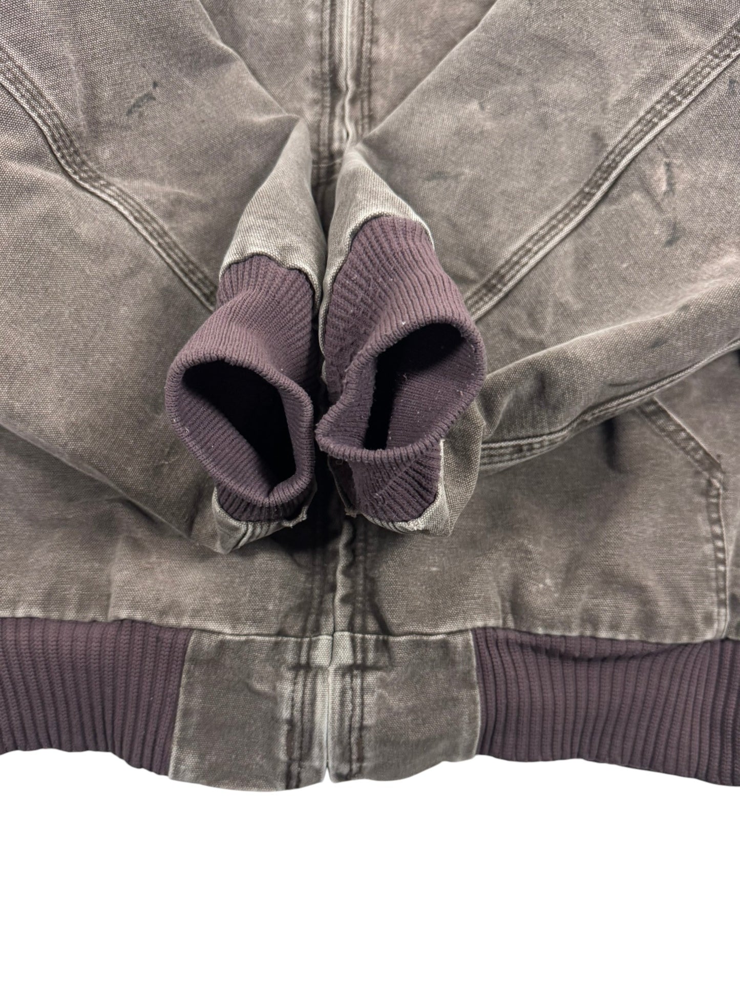 Vintage Carhartt J130 CHT Faded Brown Active Jacket Duck Canvas Quilted Mens L