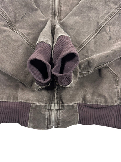Vintage Carhartt J130 CHT Faded Brown Active Jacket Duck Canvas Quilted Mens L