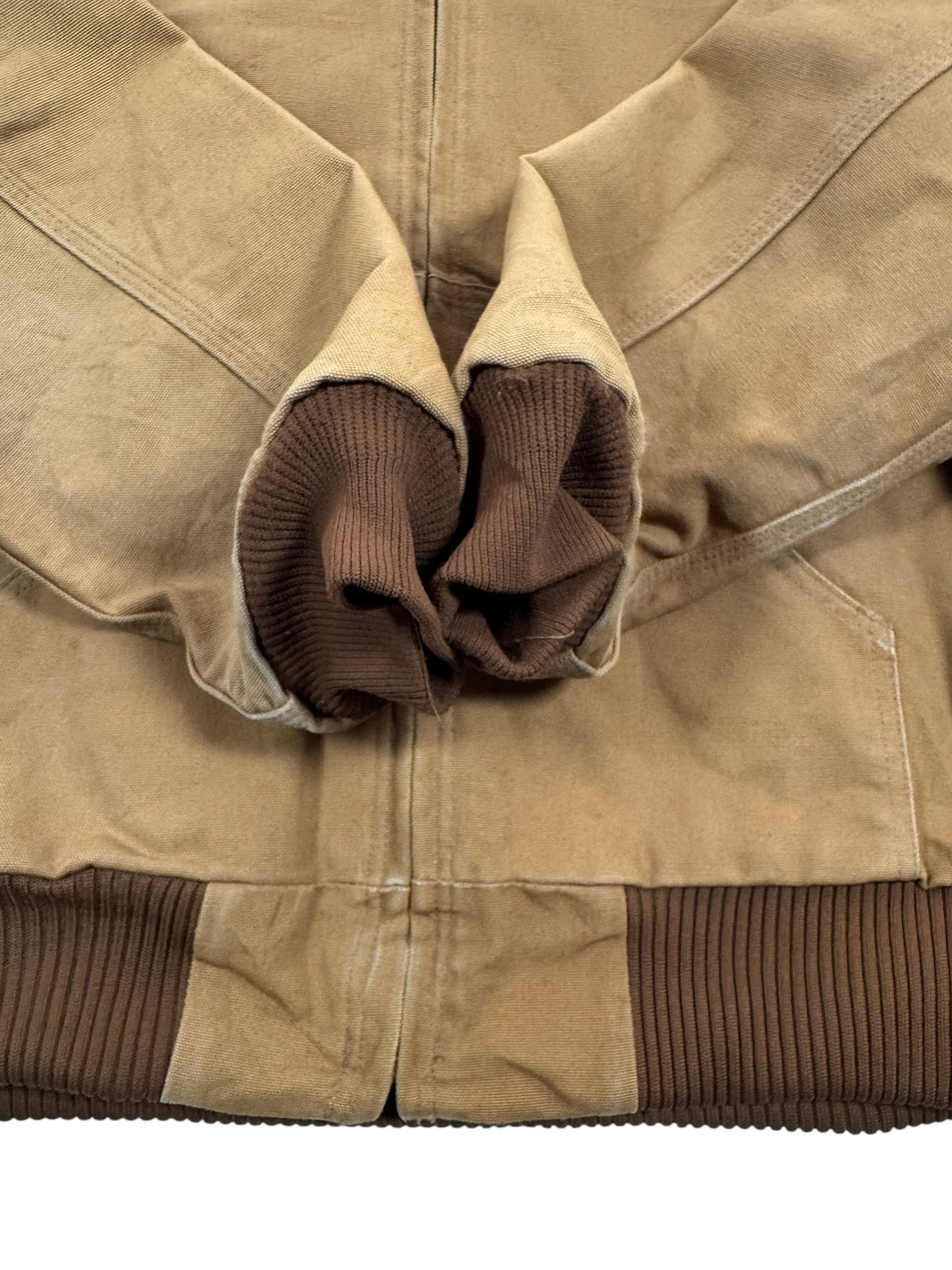 Carhartt J140 BRN Hooded Active Jacket Brown Quilted Linning Men's Size Small