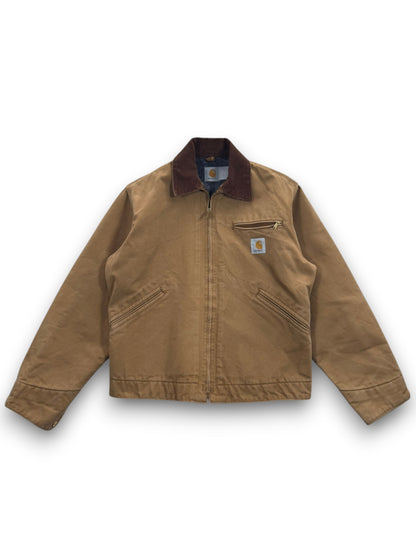 Vintage 90s Carhartt Detroit Jacket 6BLJ Blanket Lined USA Made Size 42 Men S