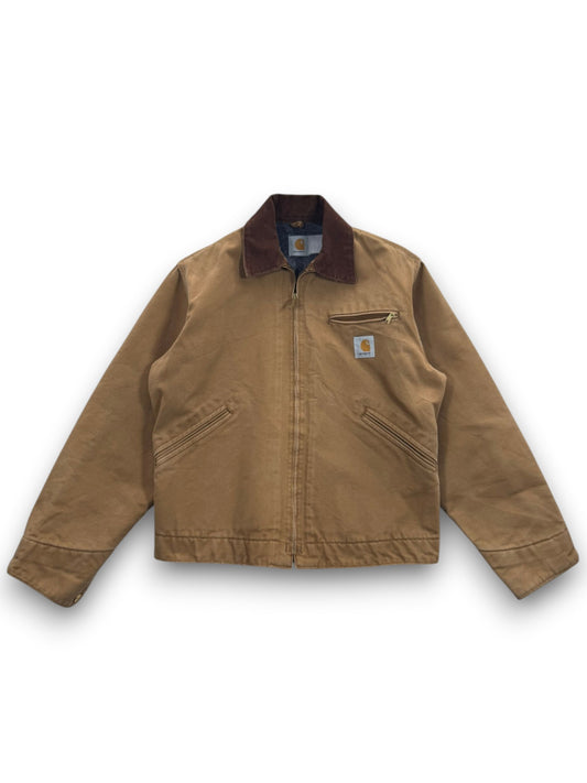 Vintage 90s Carhartt Detroit Jacket 6BLJ Blanket Lined USA Made Size 42 Men S