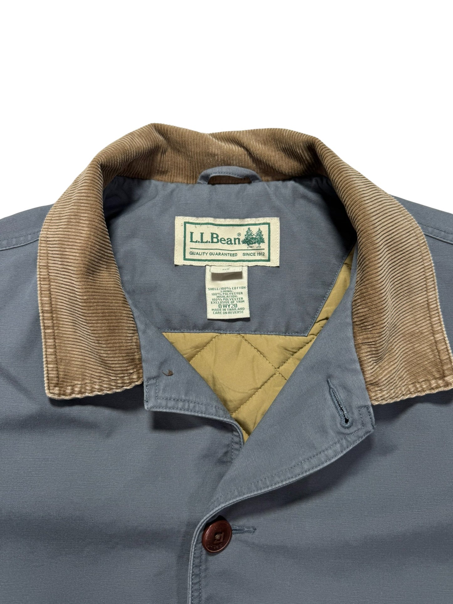 L.L. Bean Mens Barn Chore Jacket 0 WY20 Field Coat Thinsulate Quilted Lining Sz XL