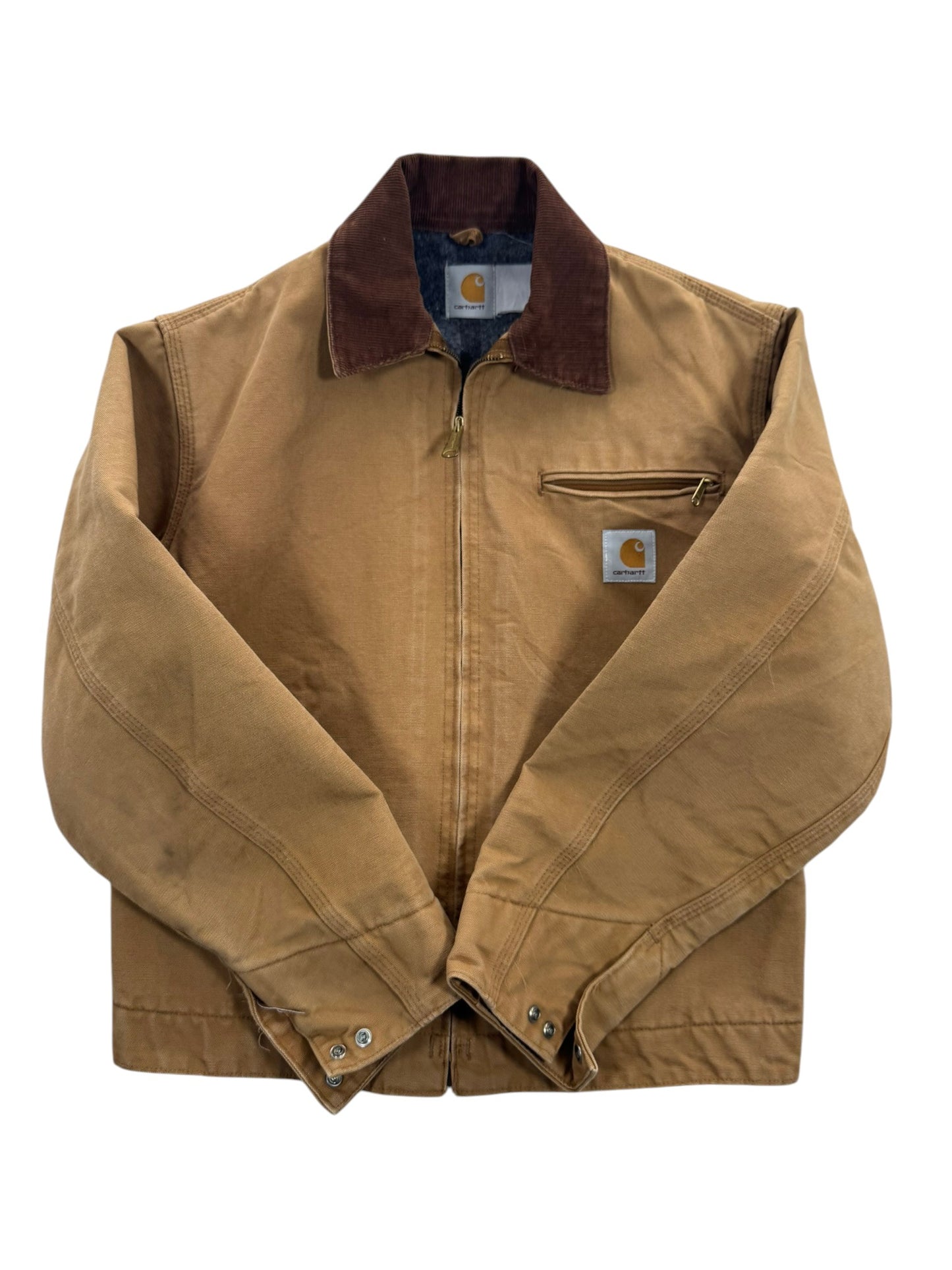 Vintage 90s Carhartt Detroit Jacket 6BLJ Blanket Lined USA Made Size 42 Men S
