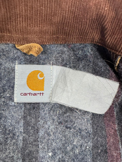 Vintage 90s Carhartt Detroit Jacket 6BLJ Blanket Lined USA Made Size 42 Men S