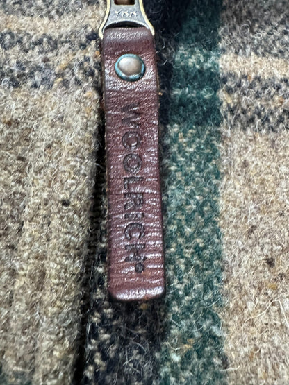 Vintage Woolrich Mackinaw Wool Plaid Cruiser Jacket Cape Coat - Men's XL