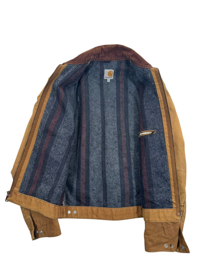 Carhartt J01 BRN Made In USA 2015 Detroit Blanket Lined Men's Size Small