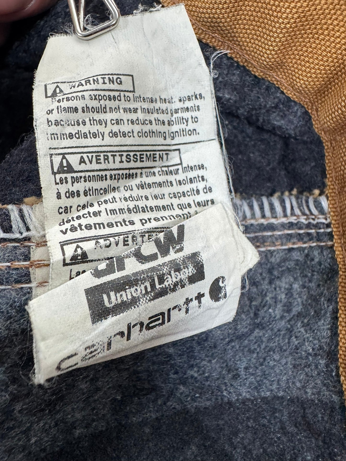 Carhartt J01 BRN Made In USA 2015 Detroit Blanket Lined Men's Size Small
