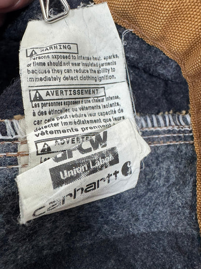 Carhartt J01 BRN Made In USA 2015 Detroit Blanket Lined Men's Size Small
