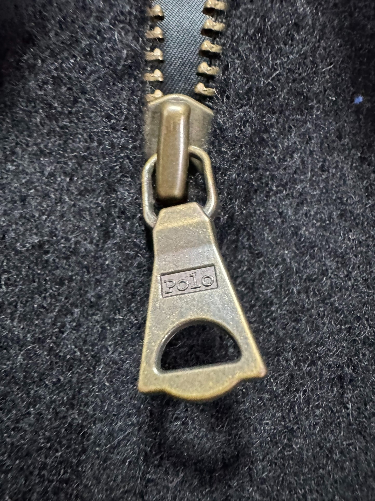 Vintage Polo Ralph Lauren Coat Mens Size XL Black Wool Blend Heavy Full Zip